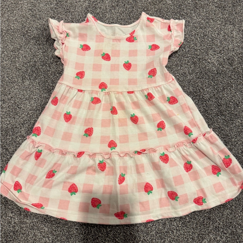 Pink Strawberry Kids Dress
